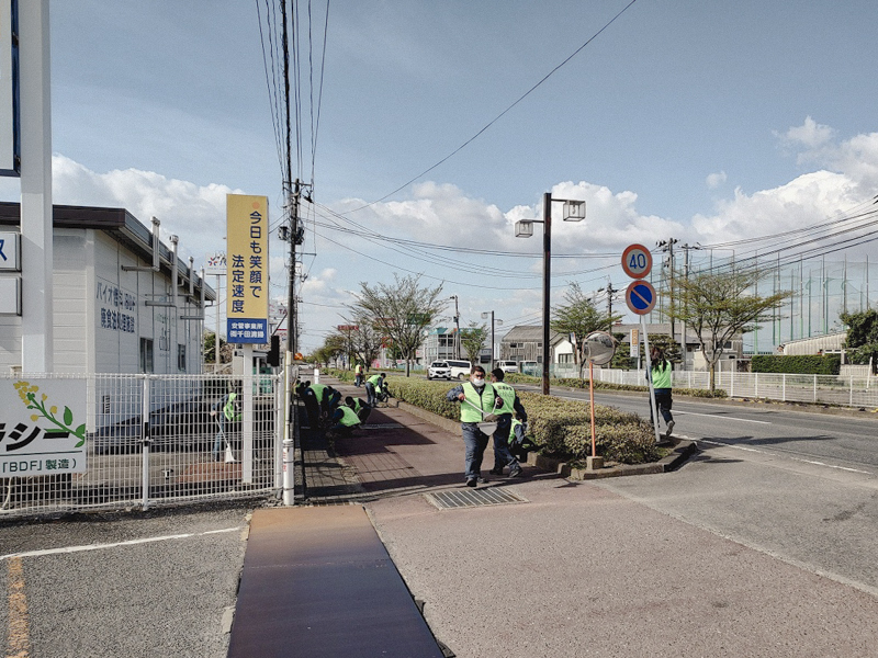 今週の朝清掃と安全衛生委員会